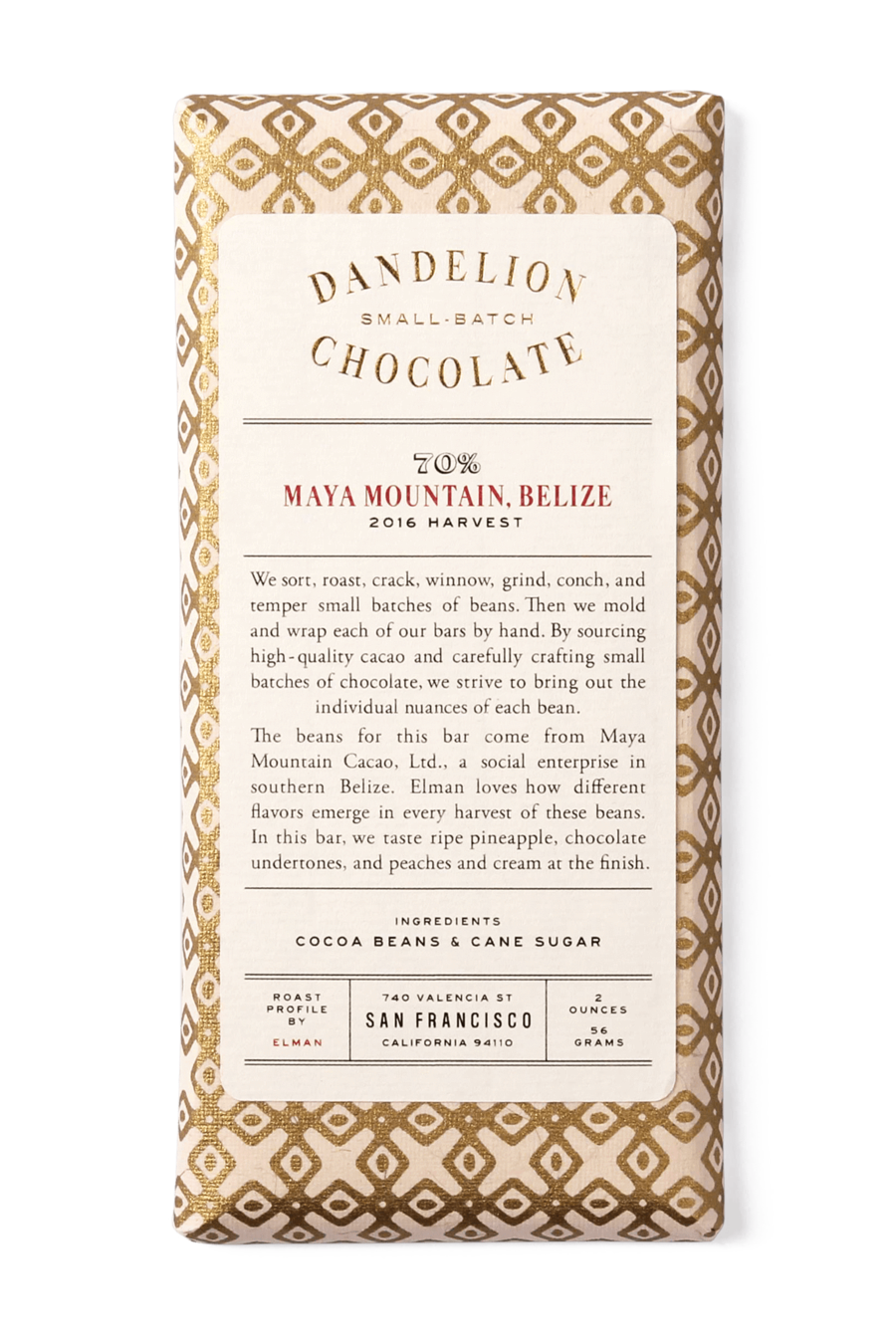 Dandelion Noir 70% Belize Maya Mountain