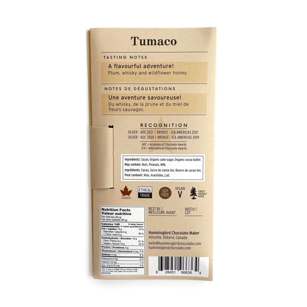 Hummingbird - Tumaco Noir 70%